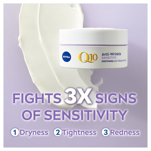 NIVEA Q10 Power Anti-Wrinkle Day Face Cream SPF15 for Sensitive Skin thumbnail 5