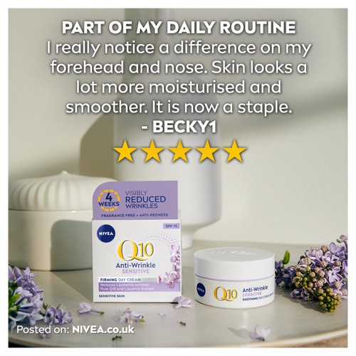 NIVEA Q10 Power Anti-Wrinkle Day Face Cream SPF15 for Sensitive Skin thumbnail 7