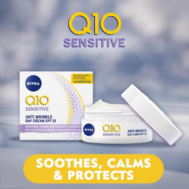 NIVEA Q10 Power Anti-Wrinkle Day Face Cream SPF15 for Sensitive Skin thumbnail 4