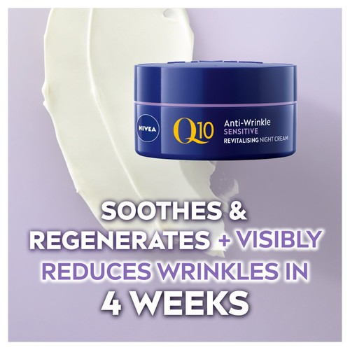 NIVEA Q10 Power Anti-Wrinkle Night Face Cream for Sensitive Skin thumbnail 3