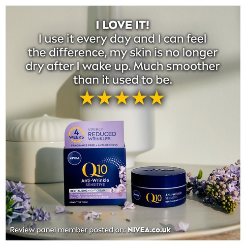 NIVEA Q10 Power Anti-Wrinkle Night Face Cream for Sensitive Skin thumbnail 5