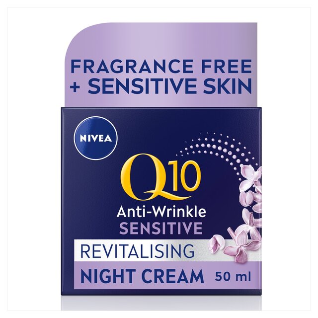 NIVEA Q10 Power Anti-Wrinkle Night Face Cream for Sensitive Skin