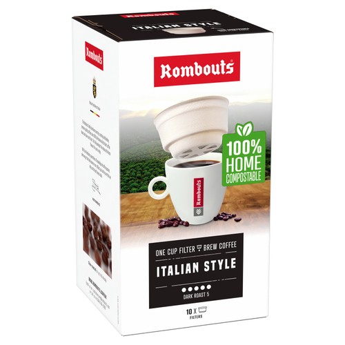 Rombouts Italian Style Compostable One Cup Filter Coffee thumbnail 2