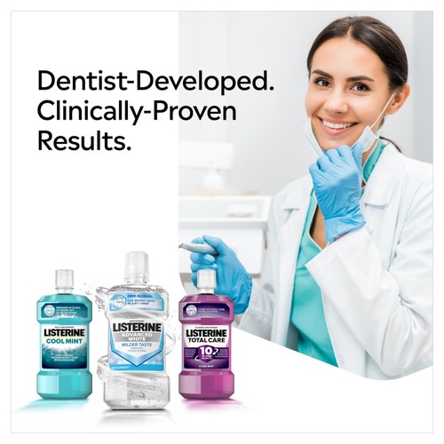 Listerine Advanced White Milder Taste Alcohol Free Mouthwash thumbnail 2