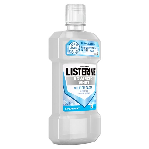 Listerine Advanced White Milder Taste Alcohol Free Mouthwash thumbnail 6