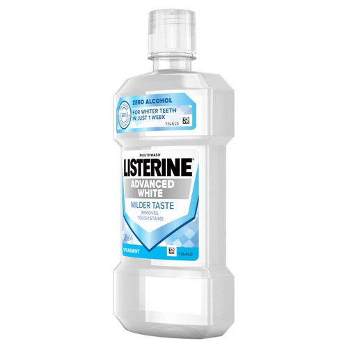 Listerine Advanced White Milder Taste Alcohol Free Mouthwash thumbnail 7