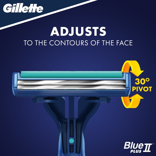 Gillette Blue II Plus Slalom Disposable Razors thumbnail 3