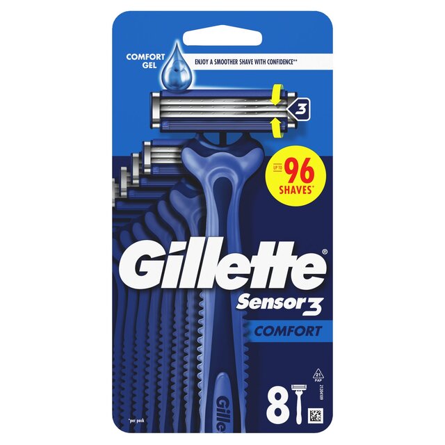 Gillette Sensor 3 Comfort Disposable Razors thumbnail 2