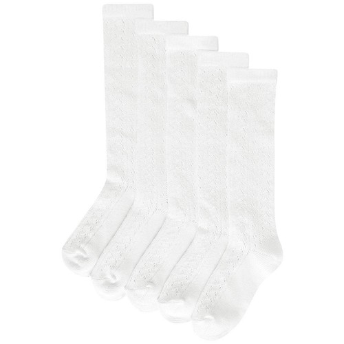 M&S Girls Knee High Pelerine Socks, 8-12, White