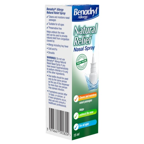 Benadryl Natural Allergy Relief Spray thumbnail 6