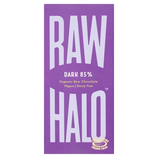 Raw Halo Vegan Dark 85% Chocolate Bar thumbnail 2