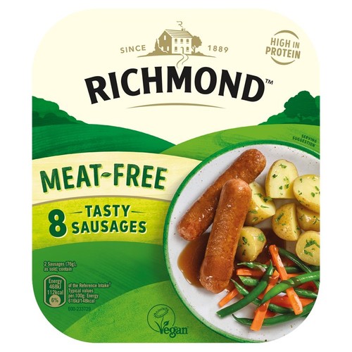 Richmond 8 Meat Free Vegan Sausages thumbnail 2