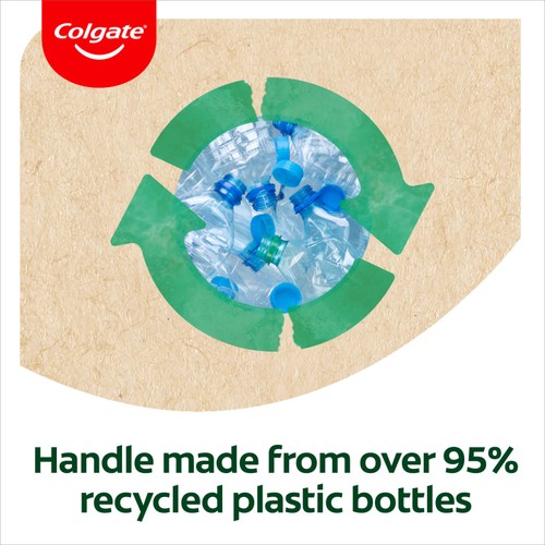 Colgate Recyclean Medium Manual Toothbrush  thumbnail 2