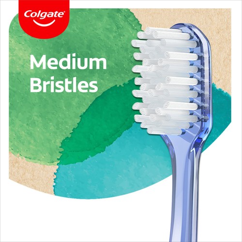 Colgate Recyclean Medium Manual Toothbrush  thumbnail 3