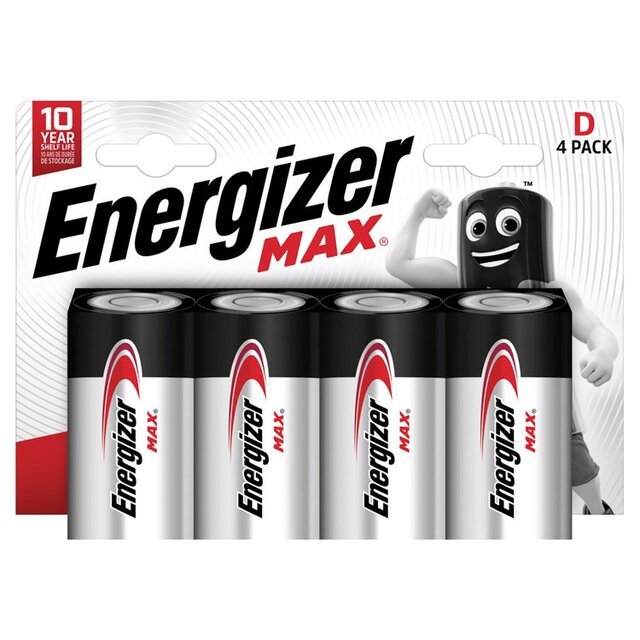 Energizer Max D Batteries, Alkaline