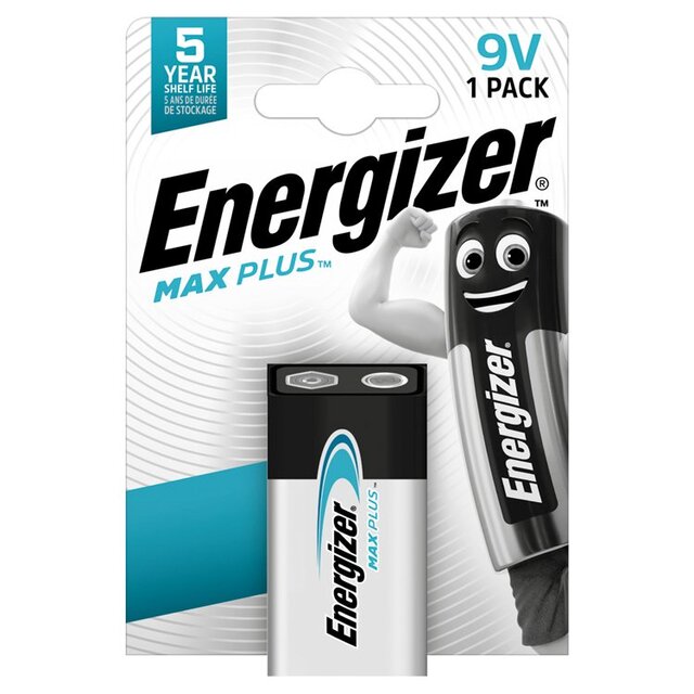 Energizer Max Plus 9V Batteries, Alkaline