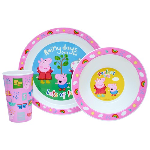 Peppa Pig Perfect Day 3 Piece PP Tableware Set thumbnail 2