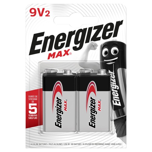 Energizer Max 9V Batteries, Alkaline
