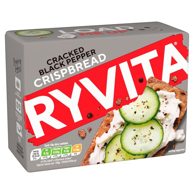 Ryvita Crispbread Cracked Black Pepper Crackers thumbnail 3