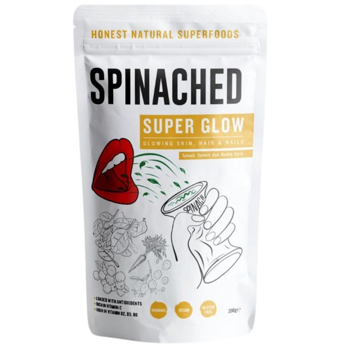 Spinached Organic Super Glow Skin, Hair & Nails Superfood Supplement Powder