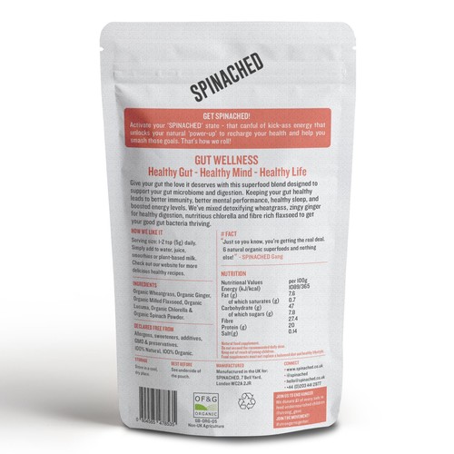 Spinached Organic Gut Wellness Probiotic Growth & Digestion supplement thumbnail 2