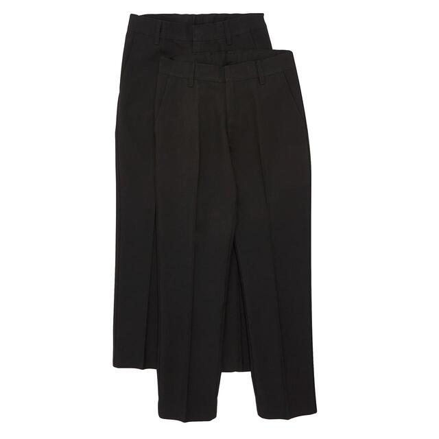 M&S 2pk Black Skinny Leg School Trousers, 4-13 Years thumbnail 2