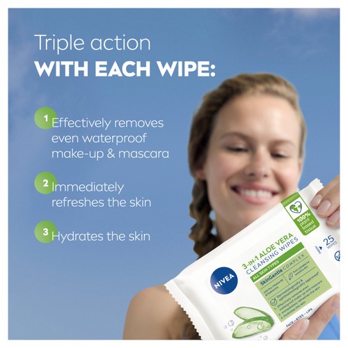 NIVEA Naturally Good Organic Aloe Vera Face Cleansing Wipes  thumbnail 2