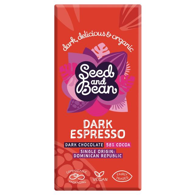 Seed & Bean Organic Dark Chocolate Bar 58% Espresso