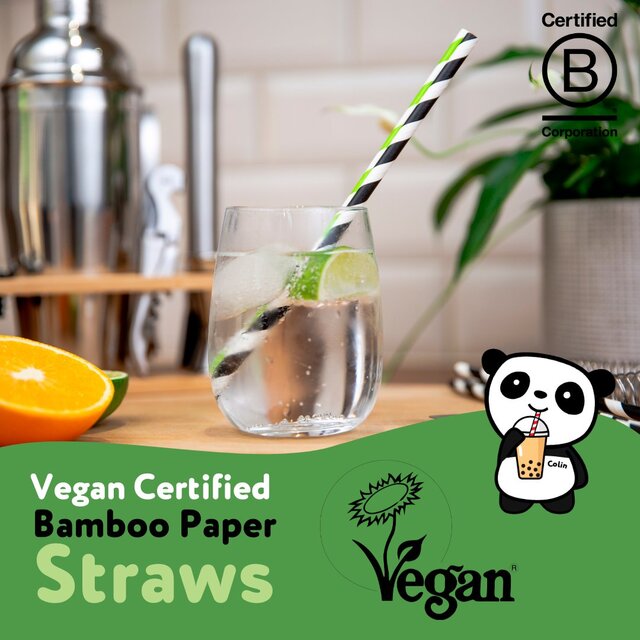 Cheeky Panda Striped Bamboo Paper Straws thumbnail 6