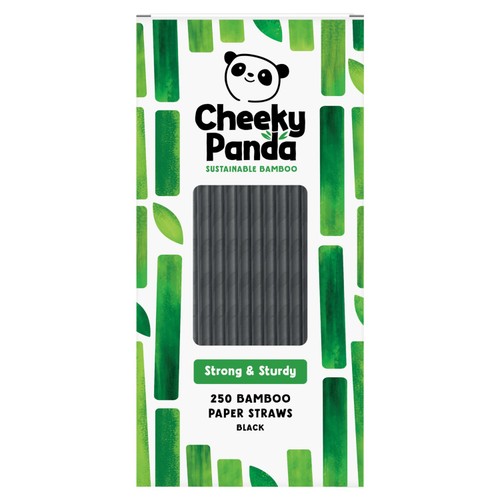 Cheeky Panda Black Bamboo Paper Straws