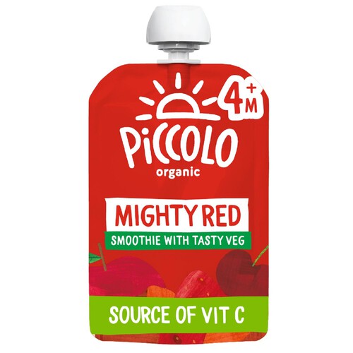 Piccolo Red Fruit & Veg Organic Smoothie Pouches 6 mths+ Multipack thumbnail 2