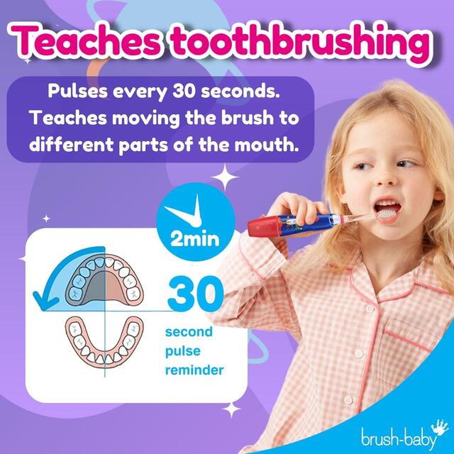 Brush-Baby KidzSonic Rocket Electric Toothbrush, 3+ Yrs thumbnail 6