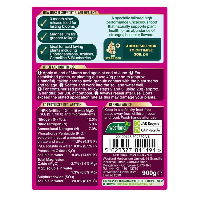 Westland Ericaceous Specialist Liquid Feed, 1L thumbnail 2