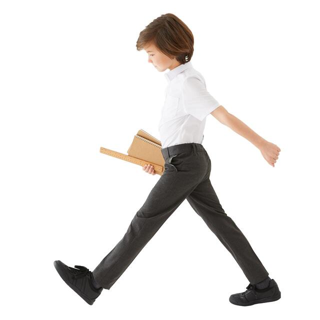 M&S Boys 2pk Grey Skinny Leg School Trousers, 4-14 Years thumbnail 4