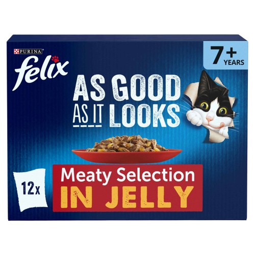 Felix As Good As it Looks Senior 7+ Meat in Jelly Wet Cat Food