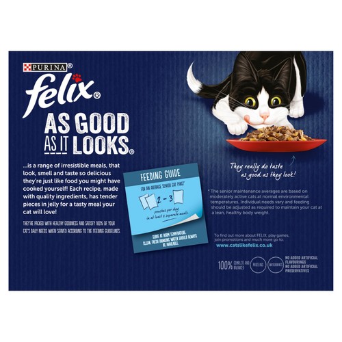 Felix As Good As it Looks Senior 7+ Meat in Jelly Wet Cat Food thumbnail 4