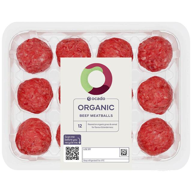 Ocado Organic 12 Beef Meatballs thumbnail 2