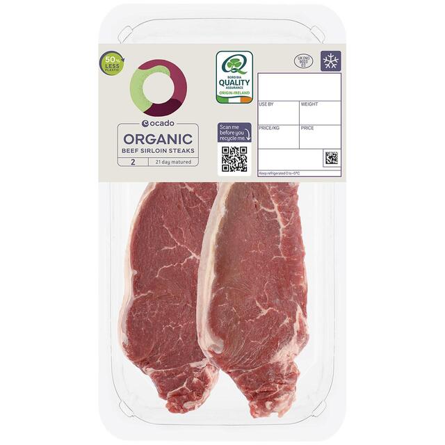 Ocado Organic 2 Beef Sirloin Steaks thumbnail 2