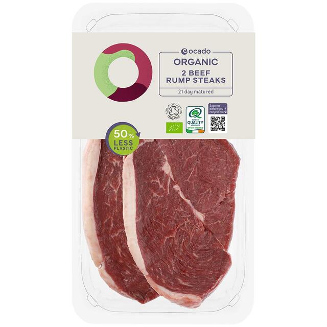Ocado Organic 2 Beef Rump Steaks