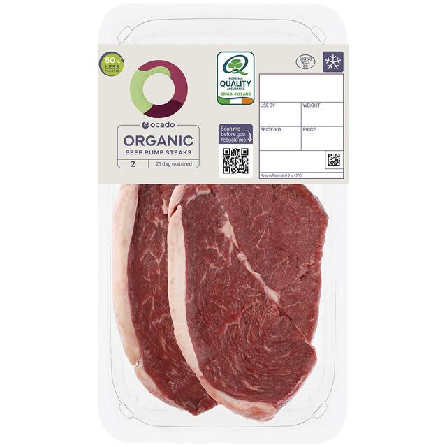 Ocado Organic 2 Beef Rump Steaks thumbnail 2