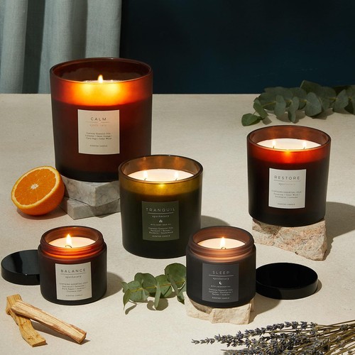 M&S Apothecary Restore Large 3 Wick Scented Candle thumbnail 3