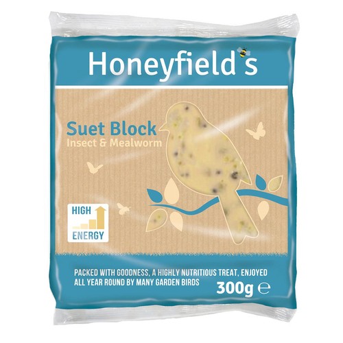 Honeyfield's Mealworm and Insect Suet Treat for Wild Birds