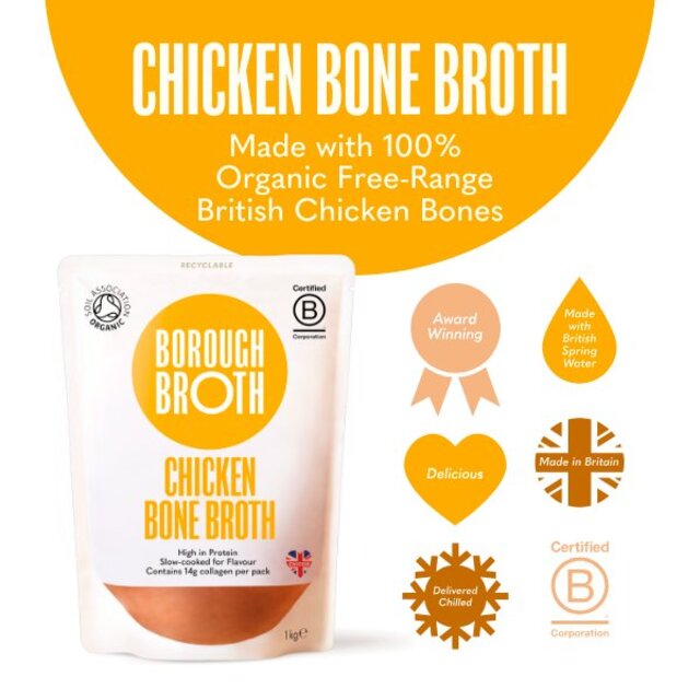 Borough Broth Free-Range Organic Chicken Bone Broth Large Pack thumbnail 2