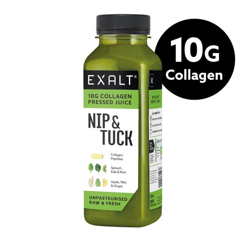 EXALT Nip & Tuck Cold-Pressed Green Juice with Collagen