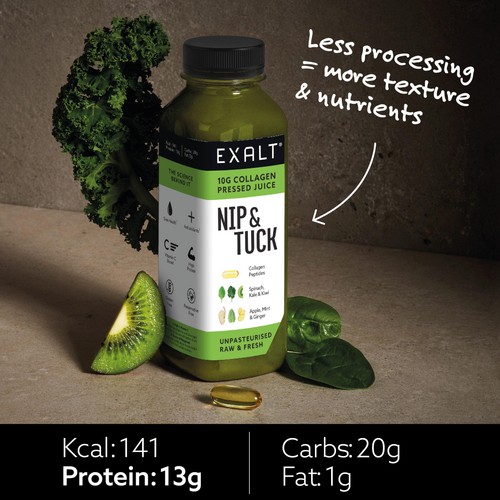 EXALT Nip & Tuck Cold-Pressed Green Juice with Collagen thumbnail 6