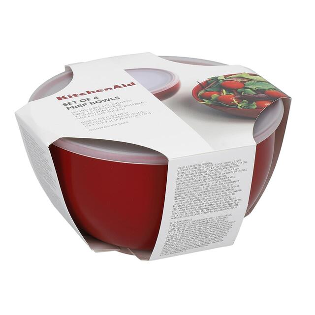 KitchenAid Universal Prep Bowl Set, Red thumbnail 4