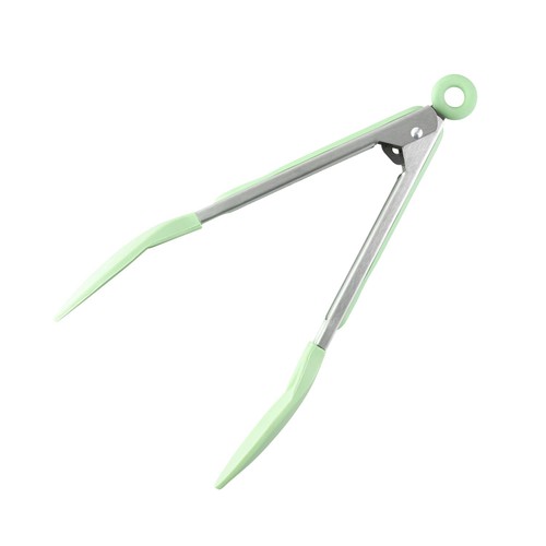 Stainless Steel Tongs, Green thumbnail 4