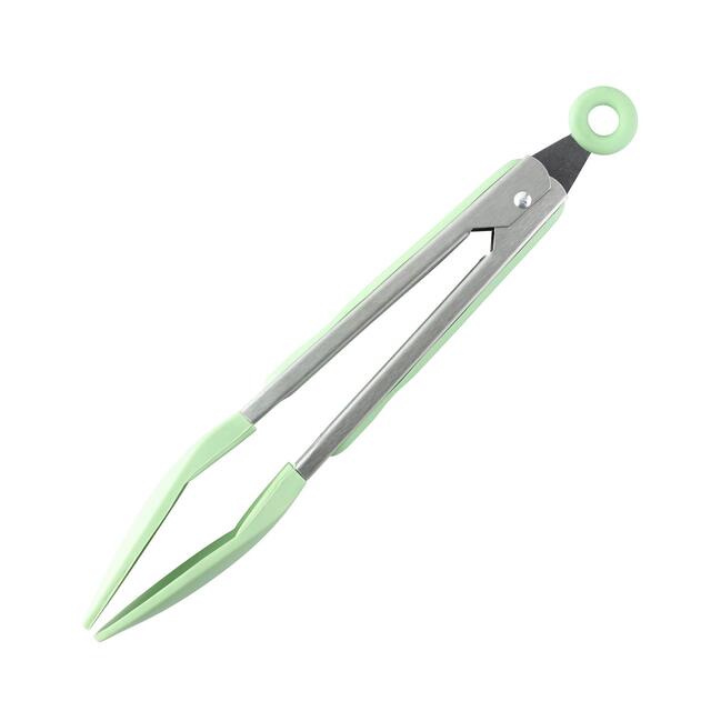 Stainless Steel Tongs, Green thumbnail 2