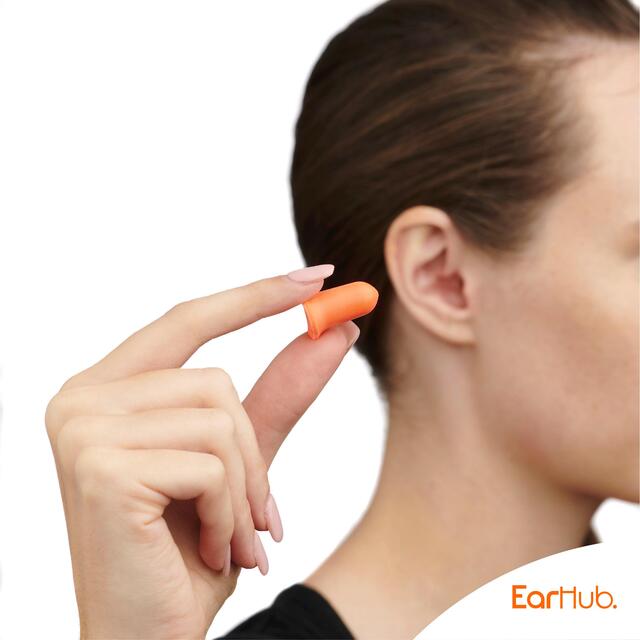 EarHub Premium Soft Orange Foam Earplugs thumbnail 3