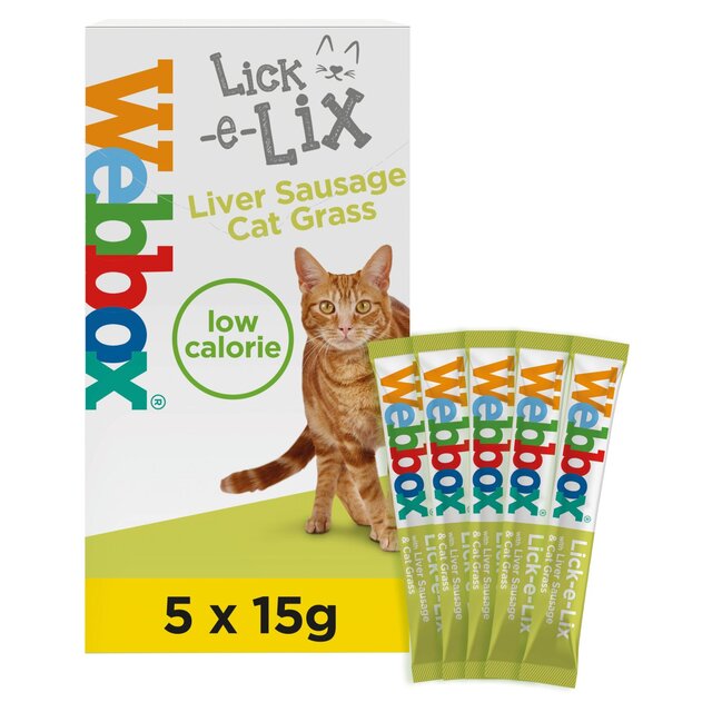 Webbox Lick-e-Lix Liver with Cat Grass Cat Treat